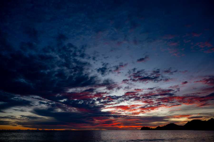 Takamaka at sunset