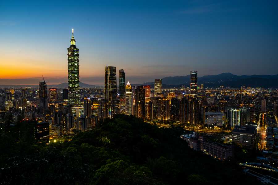 Taipei at sunset